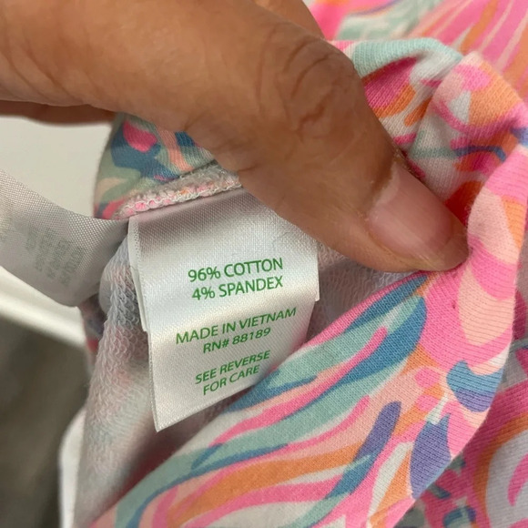 LILLY PULITZER Felicity Too Much Bubbly Print French Terry Fit Flare Dress sz XS - Picture 8 of 9